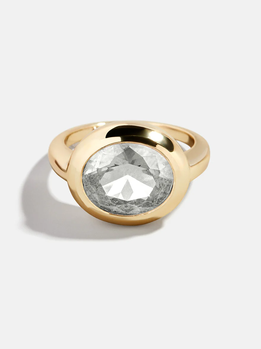 Gold Cubic Zirconia Custom Birthstone Ring 3